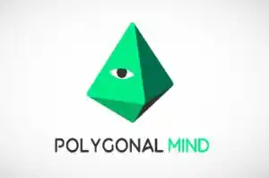Logo de Polygonal Mind, empresa pionera en diseño y desarrollo de entornos virtuales para metaverso.