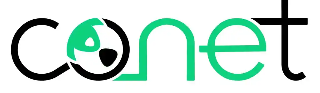 Logo de Conet, empresa dedicada a la salud y bienestar de las mascotas con planes de salud personalizados.