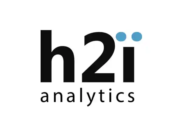 Logo de h2i Analytics, empresa especializada en recursos hídricos, simulación hidrológica e inteligencia artificial.