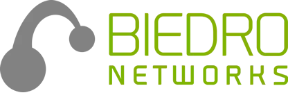 Logo de Biedron Networks, empresa especializada en ingeniería de red y soluciones para ISP, WAN y Datacenter.